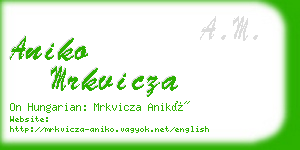 aniko mrkvicza business card